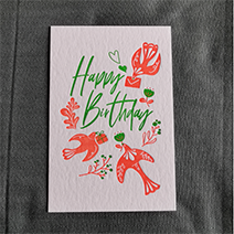 Load image into Gallery viewer, letterpress  birthday card

