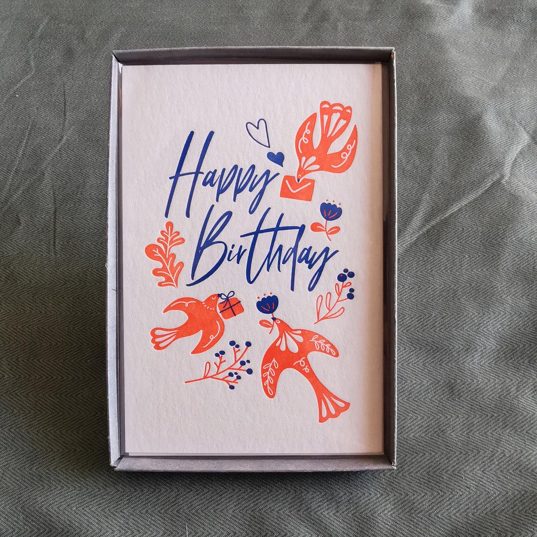 letterpress  birthday card